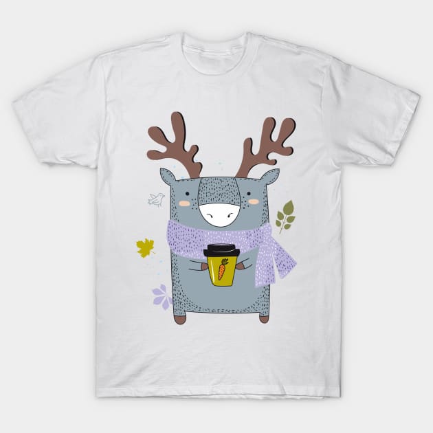Autumn deer T-Shirt by katanya78